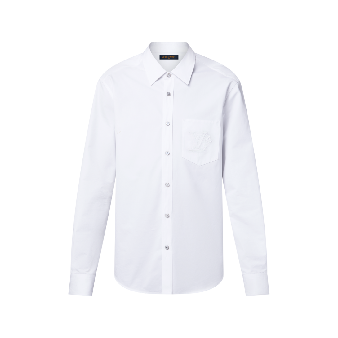Embossed Signature Long-Sleeved Cotton Shirt - Men - Ready-to-Wear